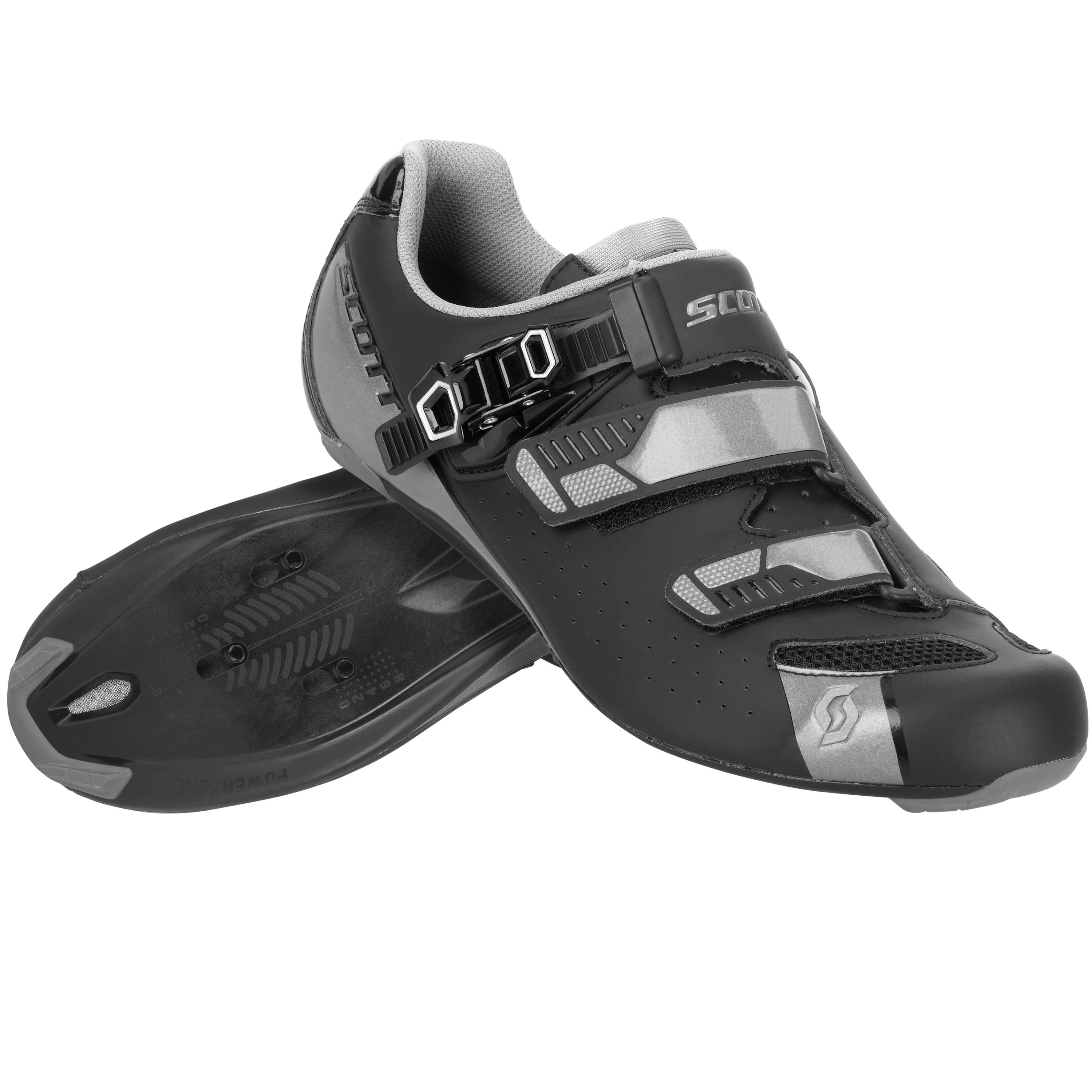 Scott Road Pro Shoes - Matt Black / Gloss Grey - Image 2