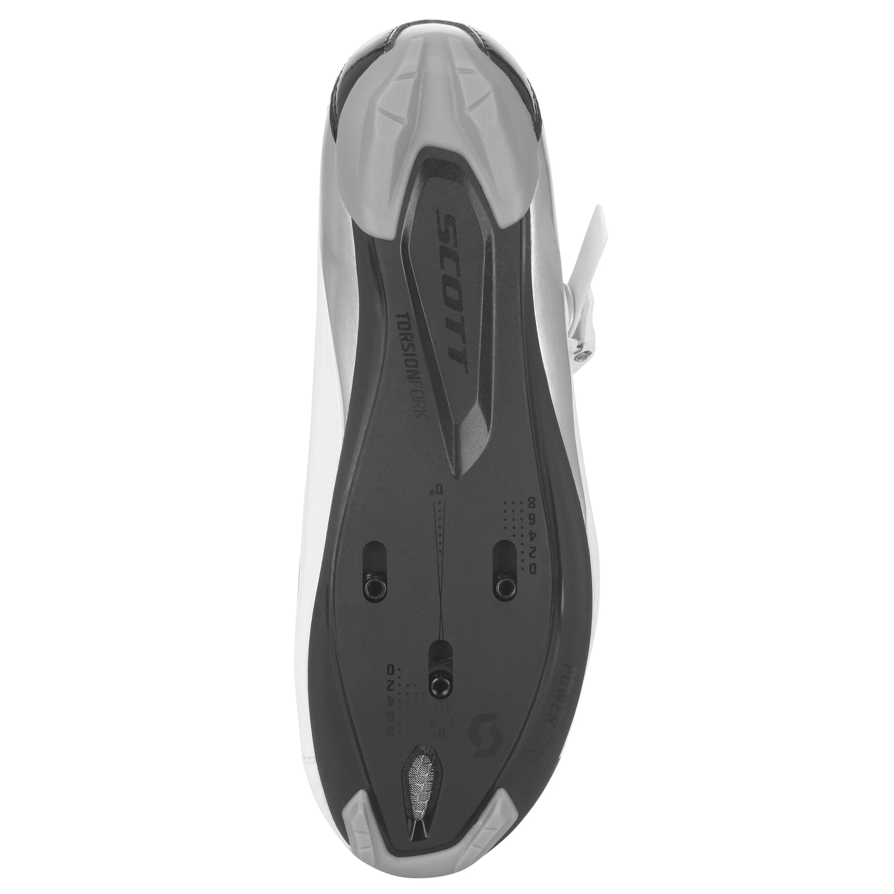 Scott Road Pro Ladies Shoes - Gloss White / Gloss Black - Image 3