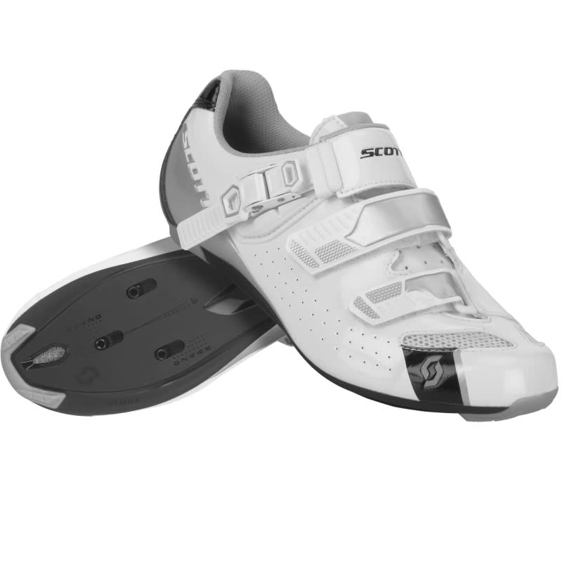 Scott Road Pro Ladies Shoes - Gloss White / Gloss Black - Image 4