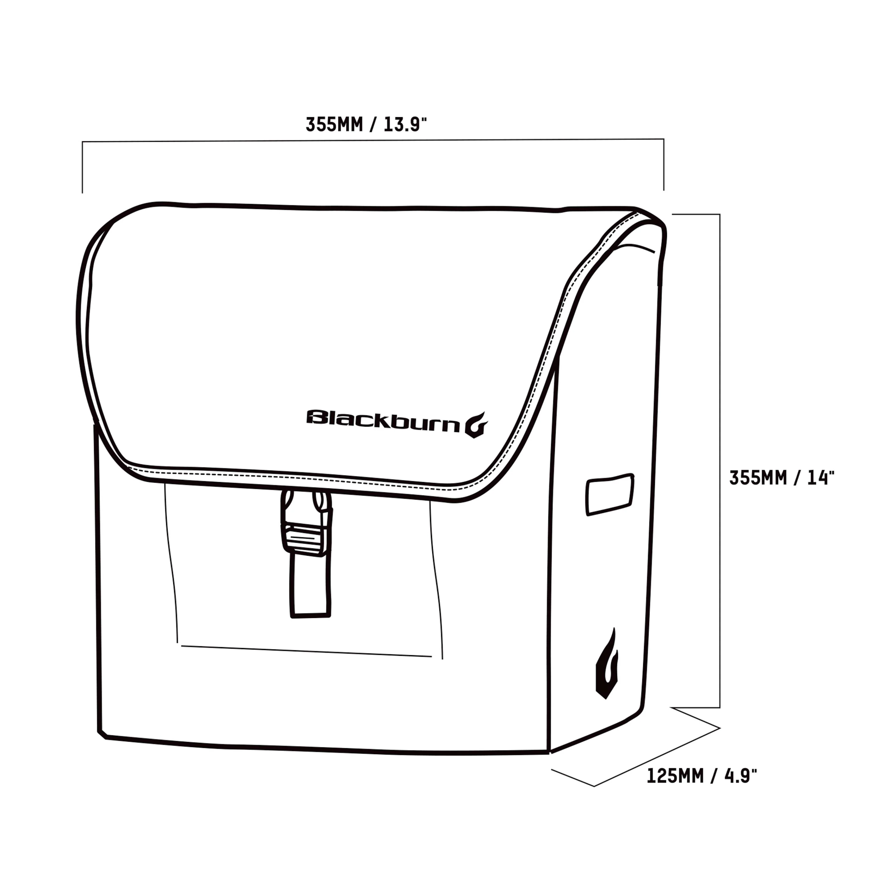 Blackburn Bag Local Pannier - Refresh - Black - Image 10