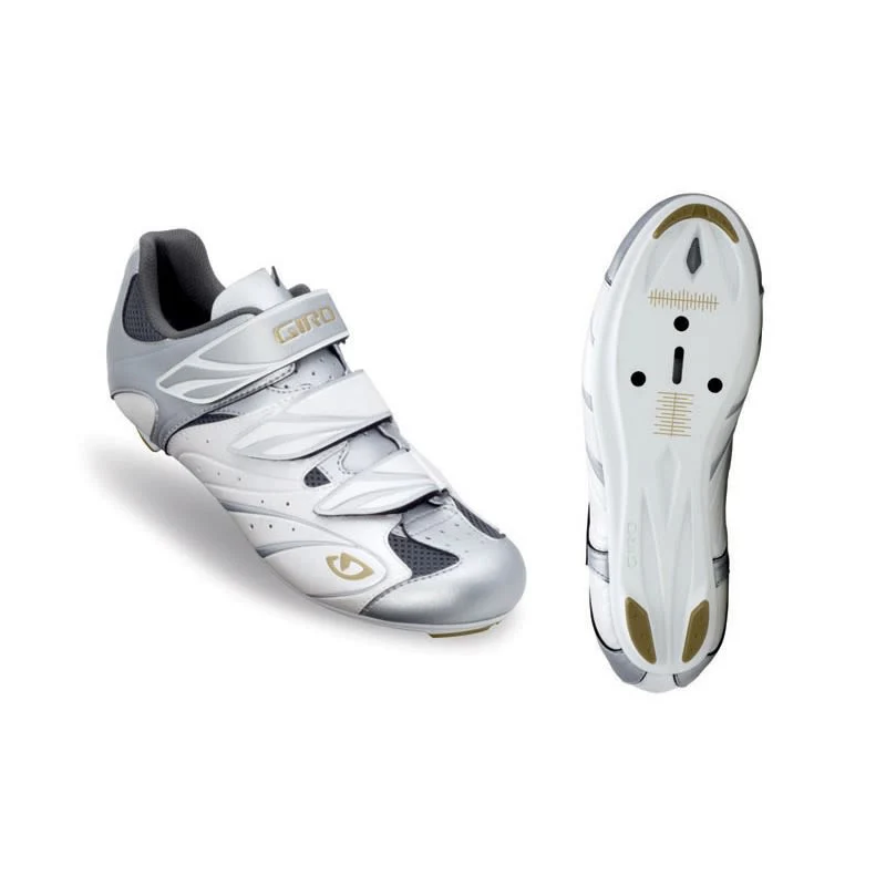 Giro Sante Ladies Road Shoes - White / Silver / Gold - Image 4