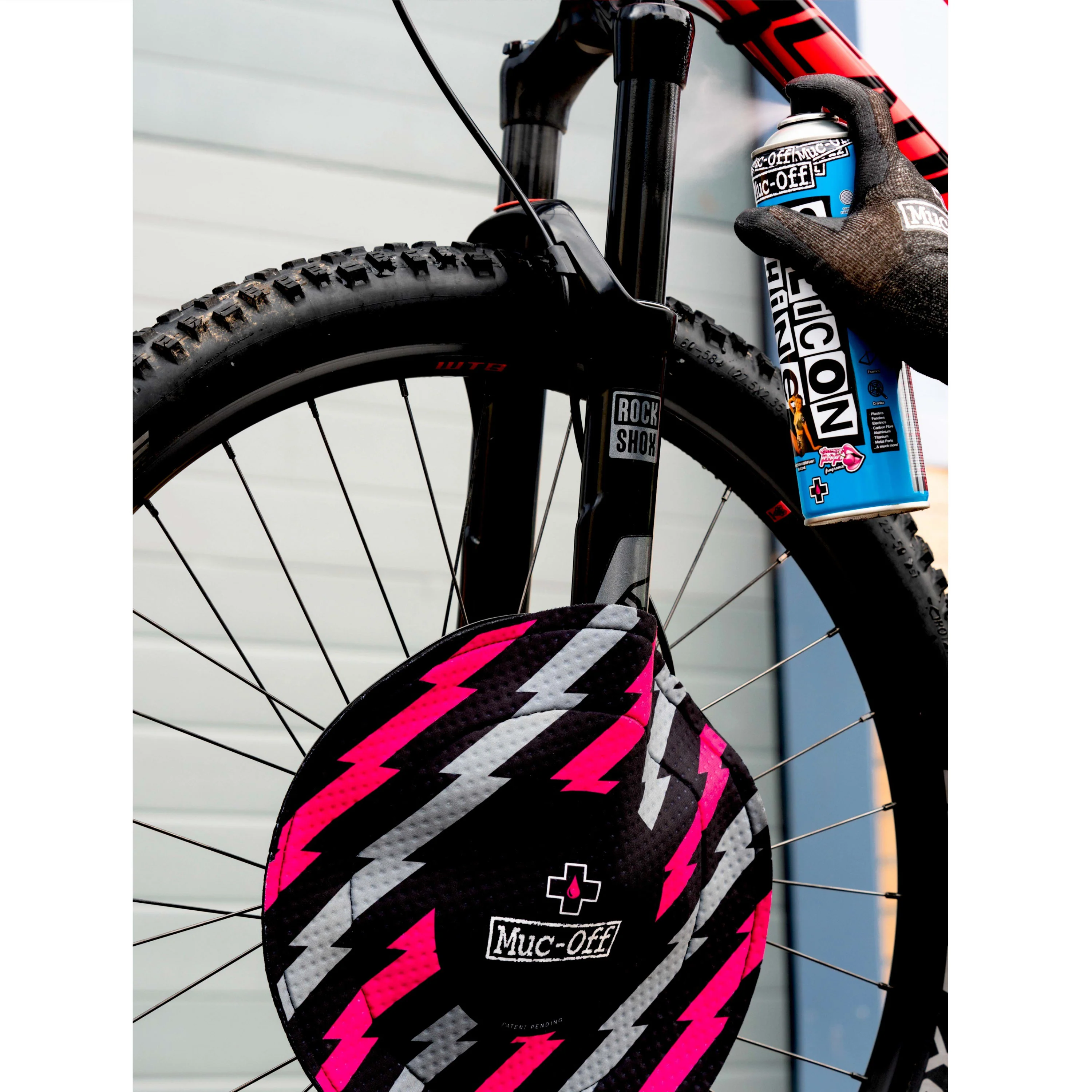 Muc-off Disc Brake Covers Pair - Black / Pink - Image 5