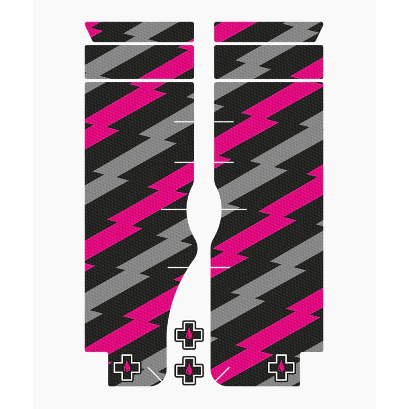 Muc-off Fork Protection Kit - Fluoro Pink / Bolt