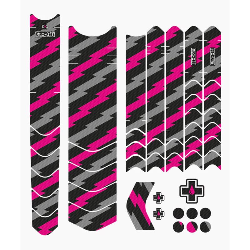 Muc-off Frame Protection Kit E-mtb 85-100MM - Fluoro Pink / Bolt - Image 4