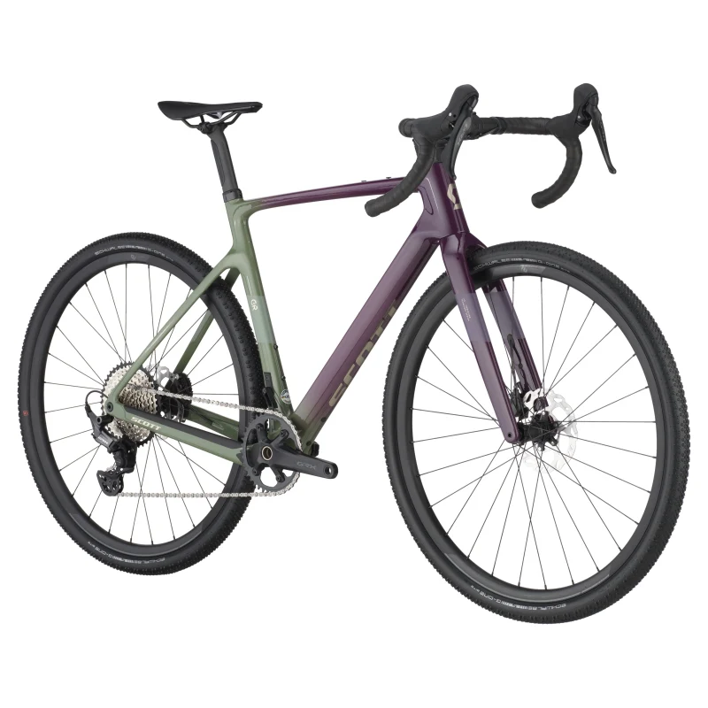 Scott Addict Gravel 40 - Olivine Green / Blackberry Purple - Image 2