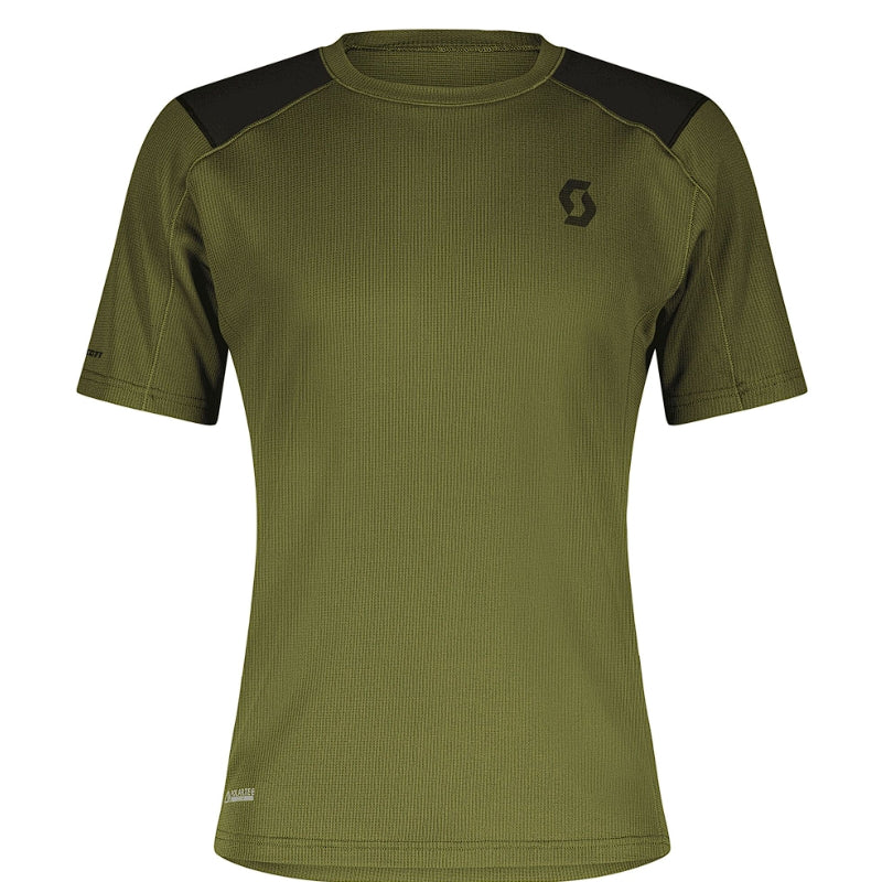 Scott Defined Tech Shortsleeve Mens Shirt - Fir Green / Black