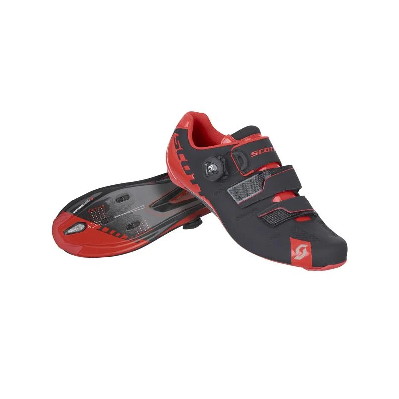 Scott Premium Road Shoes - Black / Neon Red - Image 3