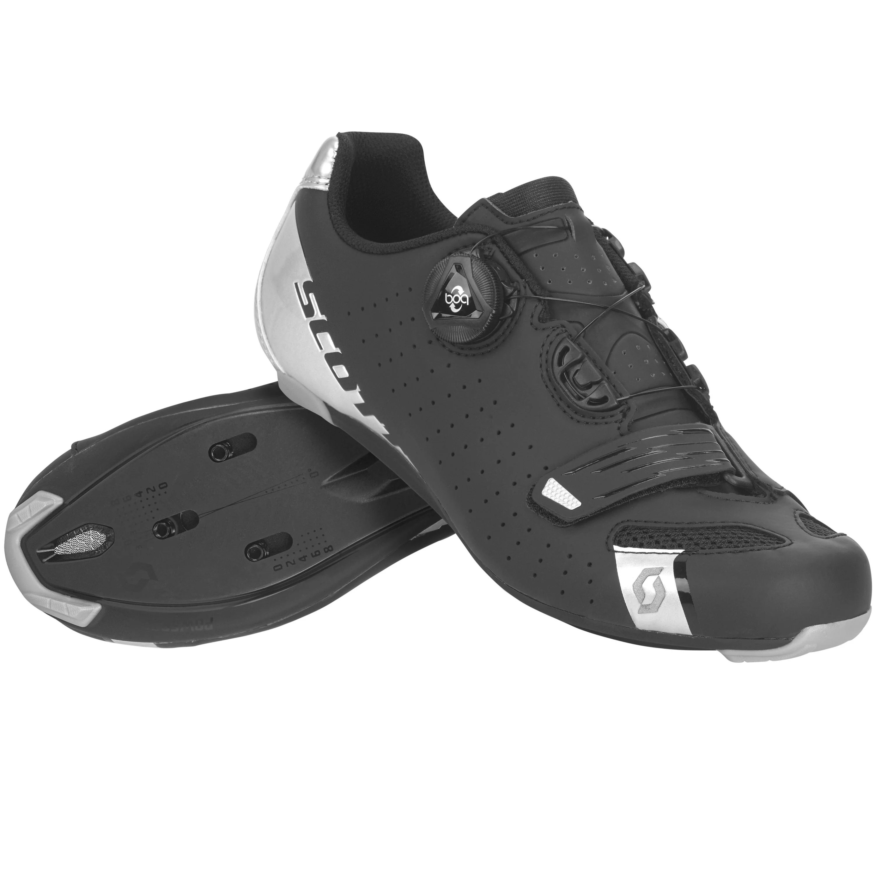 Scott Comp Boa Womens Road Shoes - Matt Black / Silver - Image 2