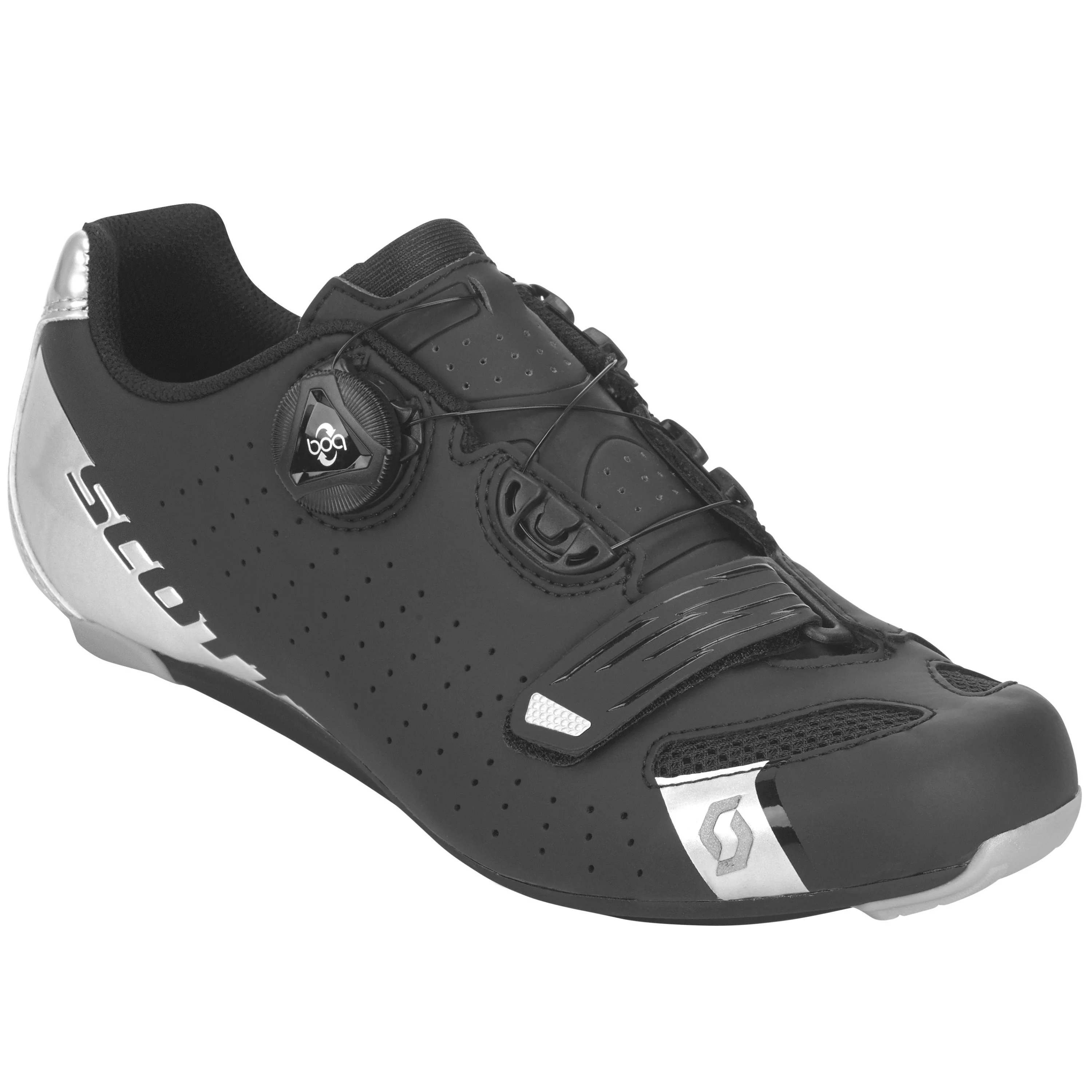 Scott Comp Boa Womens Road Shoes - Matt Black / Silver - Image 3