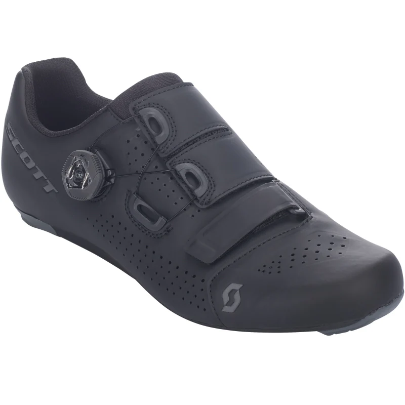 Scott Road Team Boa Shoes - Matt Black / Dark Grey - Image 2