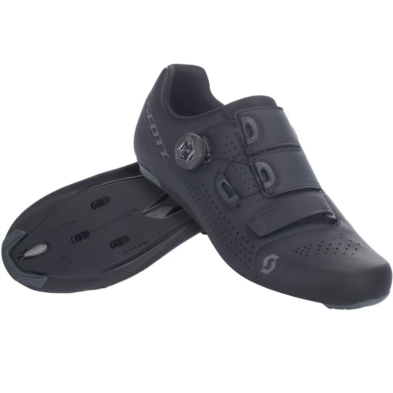 Scott Road Team Boa Shoes - Matt Black / Dark Grey - Image 4