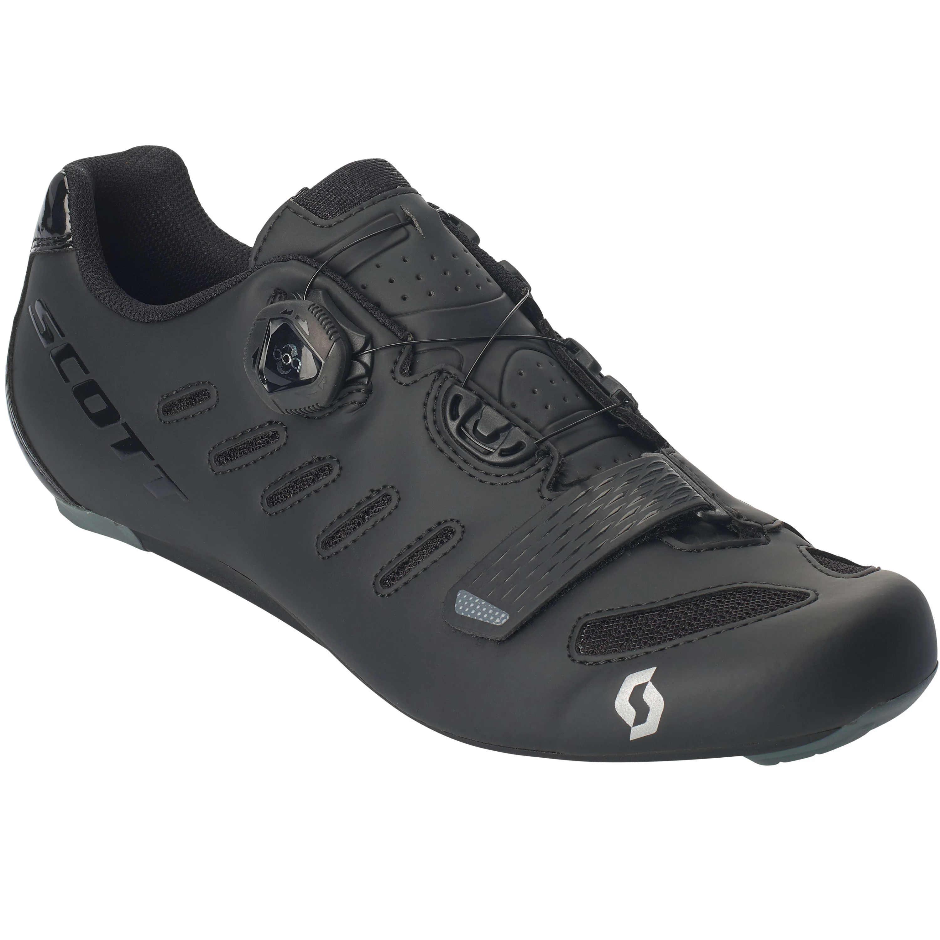 Scott Road Team Boa Shoes - Matt Black / Gloss Black - Image 17