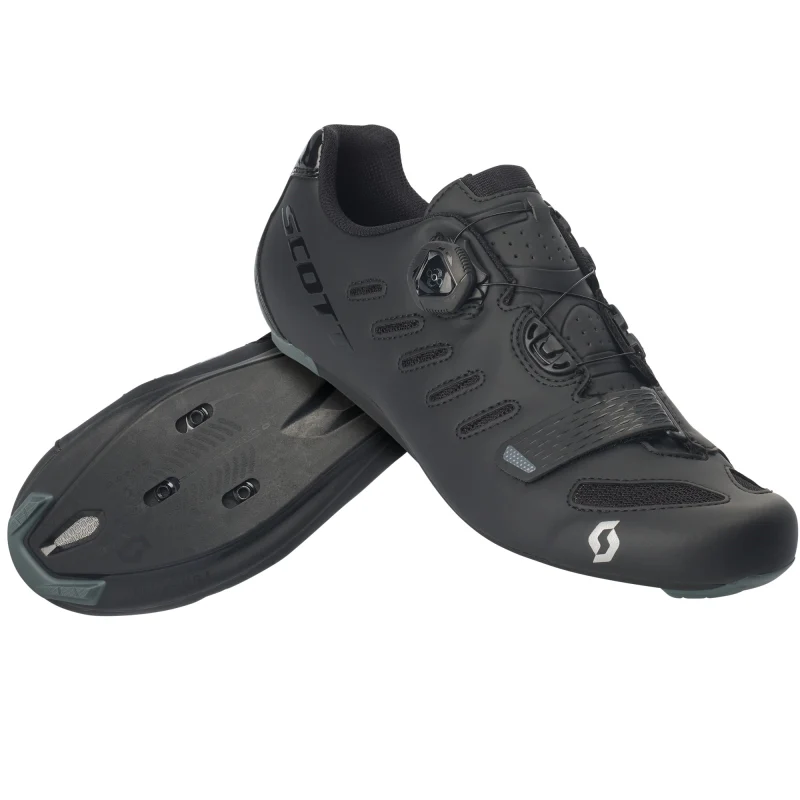 Scott Road Team Boa Shoes - Matt Black / Gloss Black - Image 7