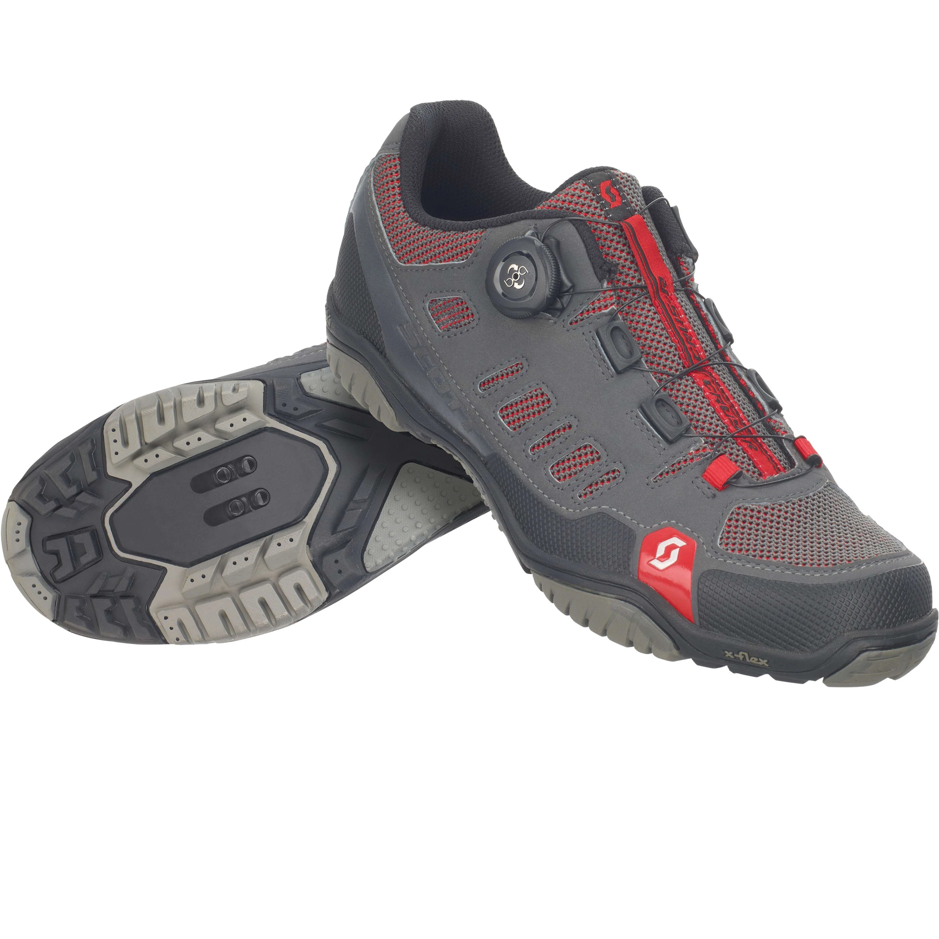 Scott Sport Crus-r Boa Shoes - Anthracite / Red - Image 2