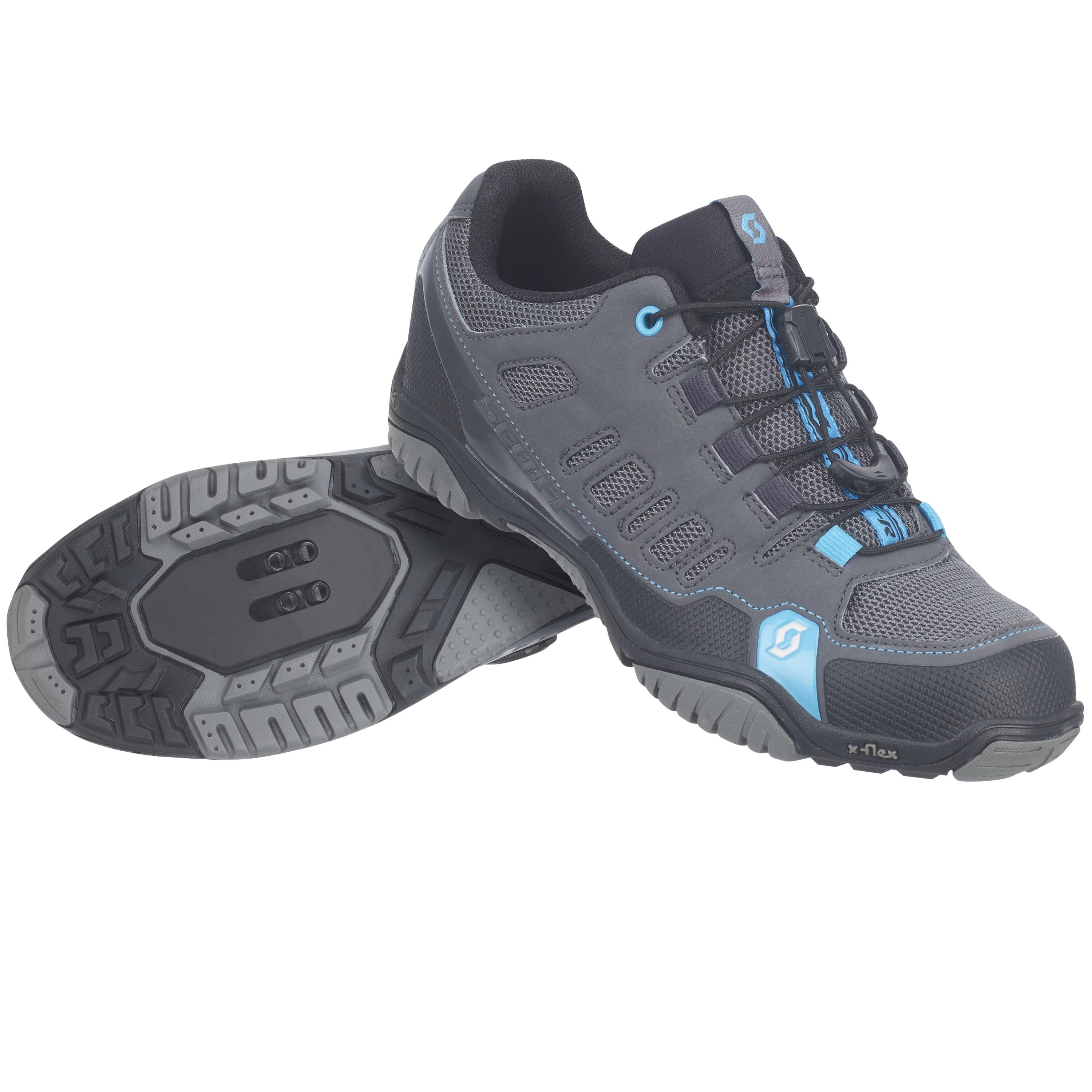 Scott Sport Crus-r Ladies Shoes - Anthracite / Neon Blue - Image 2