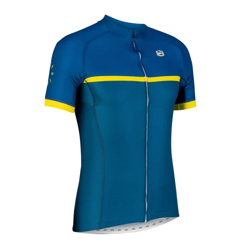 Solo Cadence Jersey - Blue / Fluoro Yellow