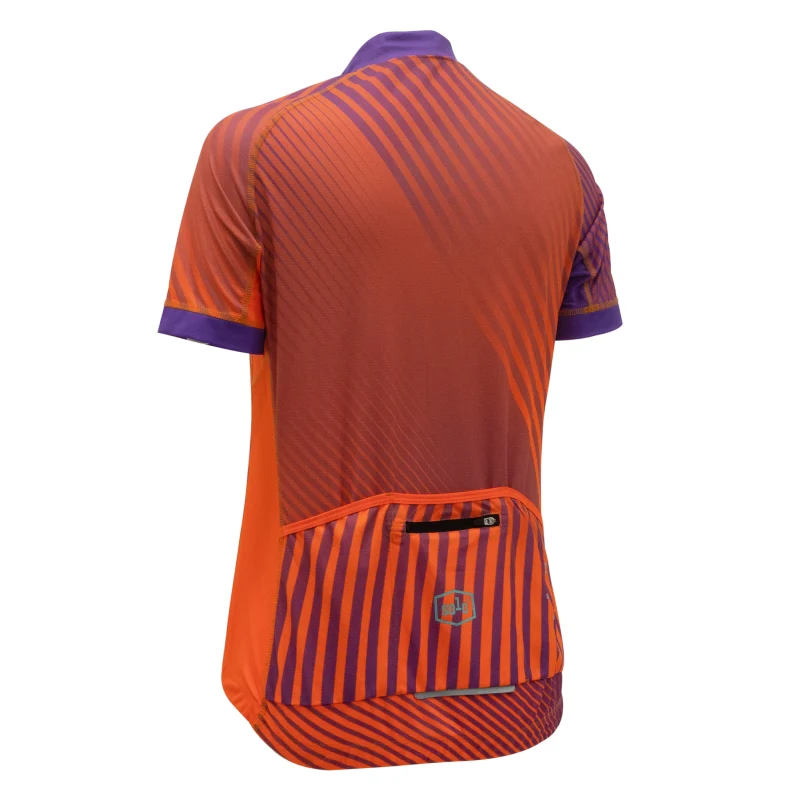 Solo Womens Cadence S/sl Jersey - Purple / Orange - Image 2